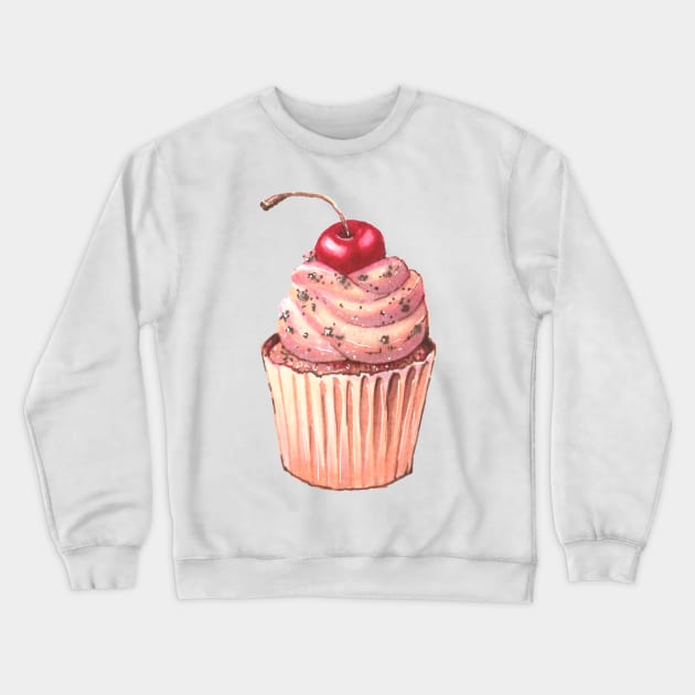 Creamy Cupcake Crewneck Sweatshirt by illustreline